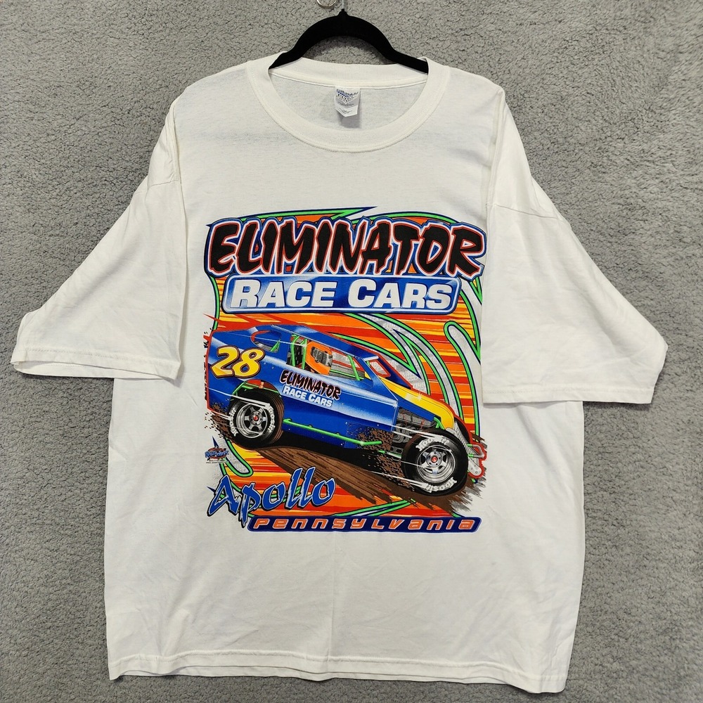 Apollo Race Cars Eliminator Pennsylvania Derby T-Shirt Size XXL‎ Y2K Vintage
